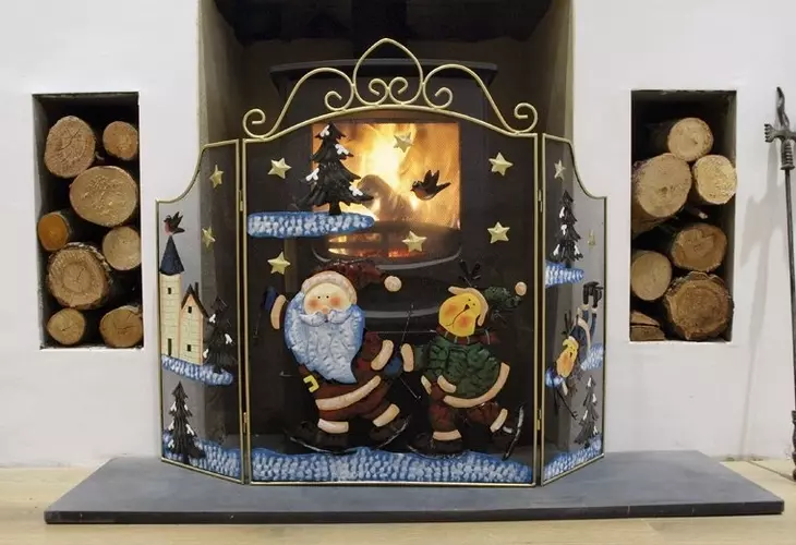 Festive Santa Firescreen